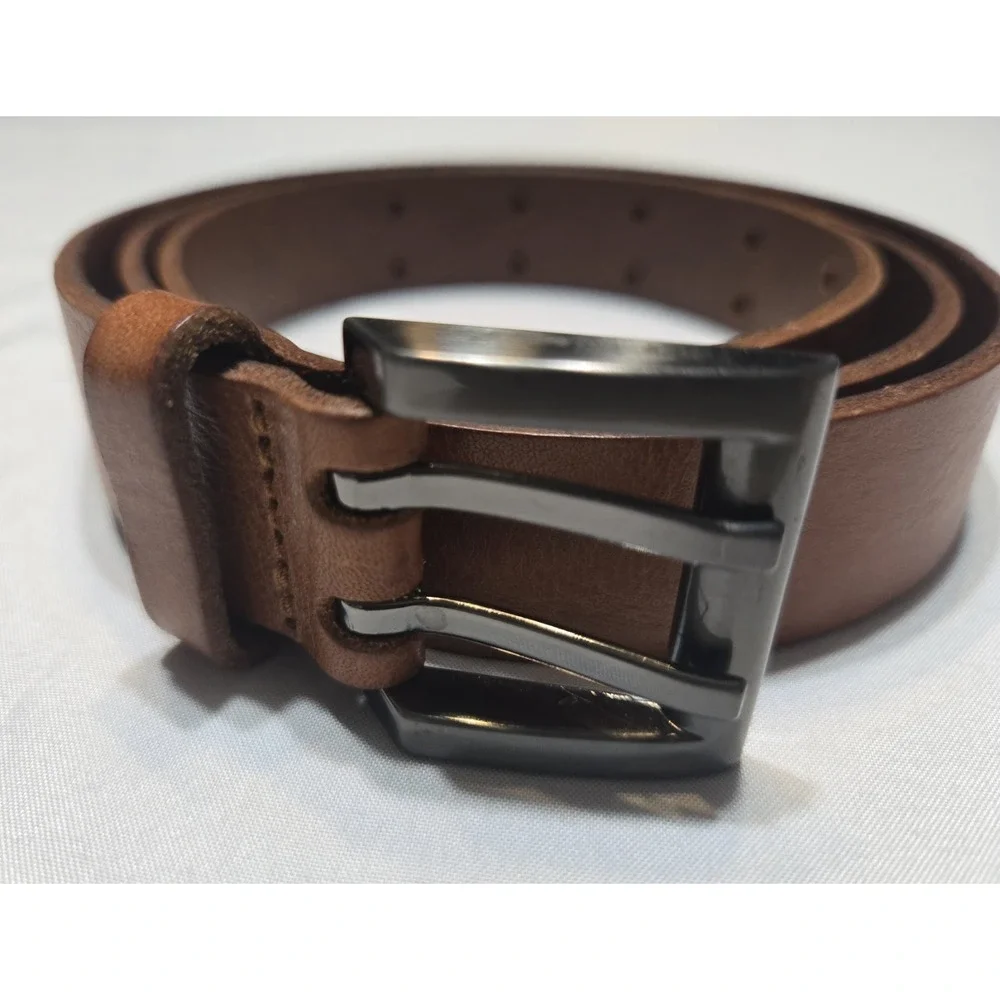 Relic Fossil Dual Pronged XL Genuine Leather Brown Belt 1